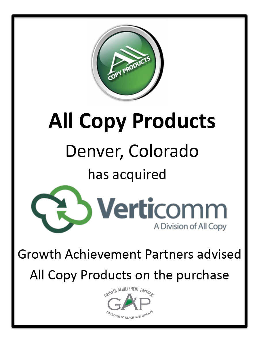 All Copy Products Acquires Verticomm